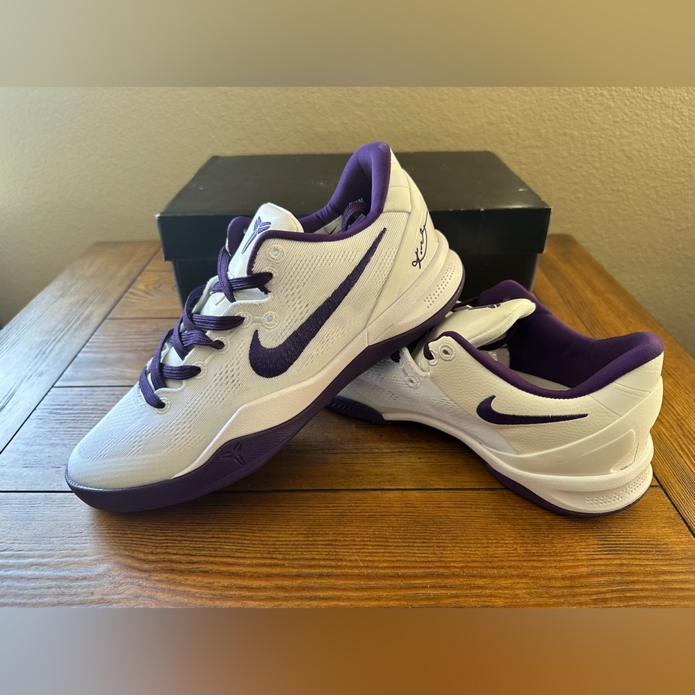 Nike KOBE 8 FJ9364 400 White/Purple Size 9.5 Men’s